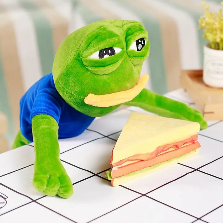 Pepe Frog Plush — pepe Frog Plush brings meme-worthy charm to plushie form, Leona Bangladesh (styled view)