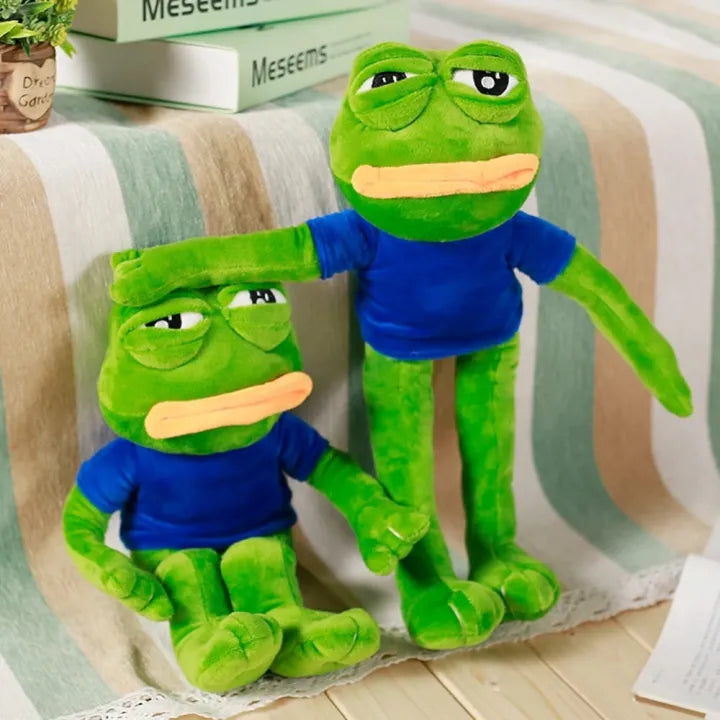 Pepe Frog Plush — pepe Frog Plush brings meme-worthy charm to plushie form, Leona Bangladesh (alternate angle)