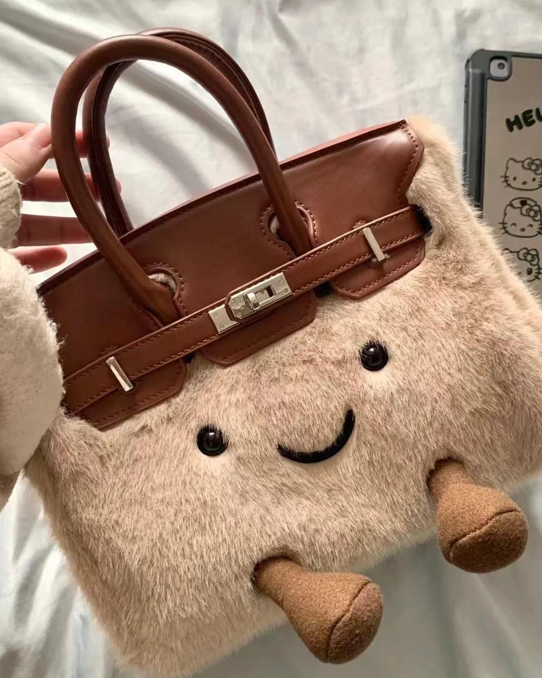Khaki Bag Plush Soft Toy - Leona BD