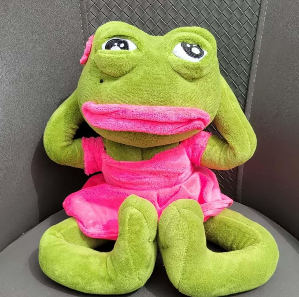 Girl Pepe Frog Plush — girl Pepe Frog Plush is equal parts quirky and adorable, Leona Bangladesh (styled view)