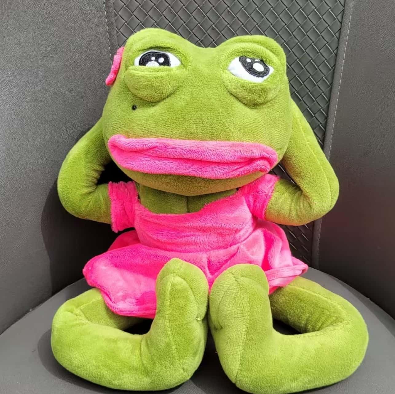 Girl Pepe Frog Plush — girl Pepe Frog Plush is equal parts quirky and adorable, Leona Bangladesh (styled view)