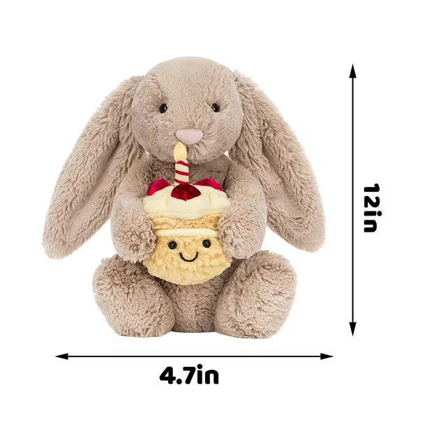 Bashful Beige Bunny 'Birthday' — premium plushie from Leona Bangladesh (close-up)