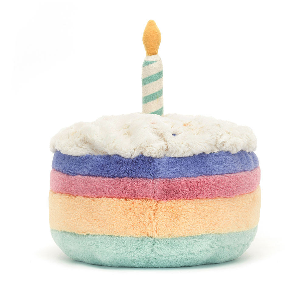 Birthday Cake Plush Soft Toy — front view — Leona BD