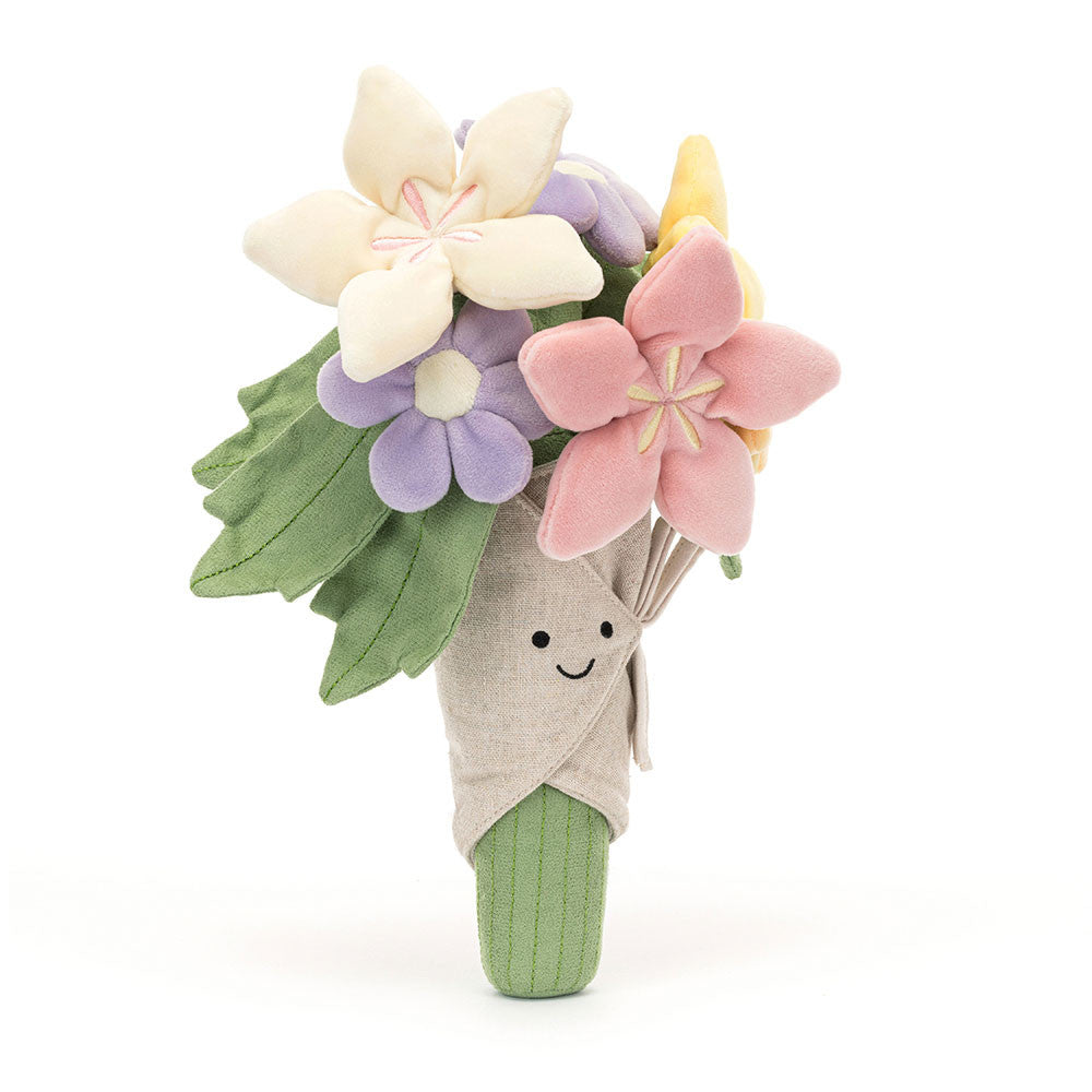 Flower Bouquet Plush Soft Toy — side view — Leona BD