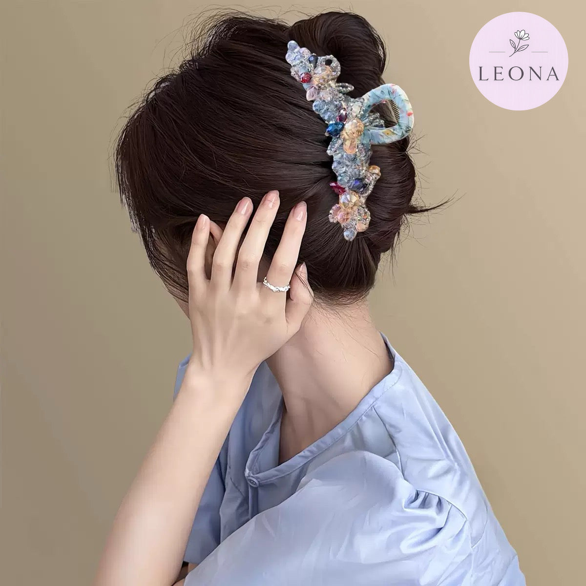 Crystal Flower Hair Claw — premium plushie from Leona Bangladesh (detail view)