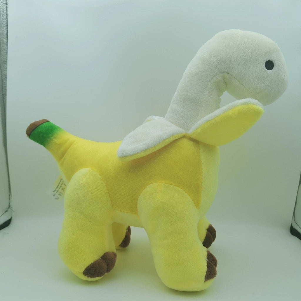 Bananasaurus Plush — soft banana-dinosaur cuddle toy, Leona Bangladesh (size reference)