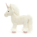 Isadora Unicorn — white and pastel unicorn plushie with shimmer horn from Leona Bangladesh