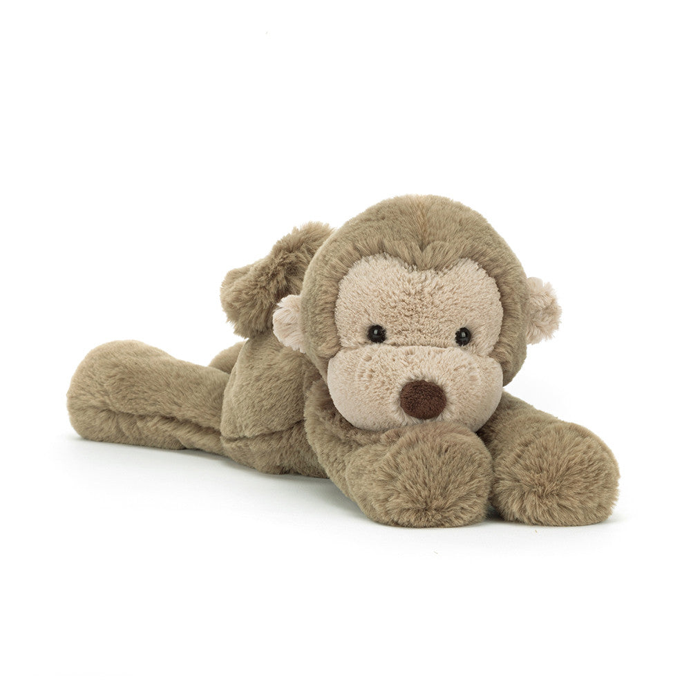 Smudge Monkey — soft beige monkey plushie with floppy arms from Leona Bangladesh