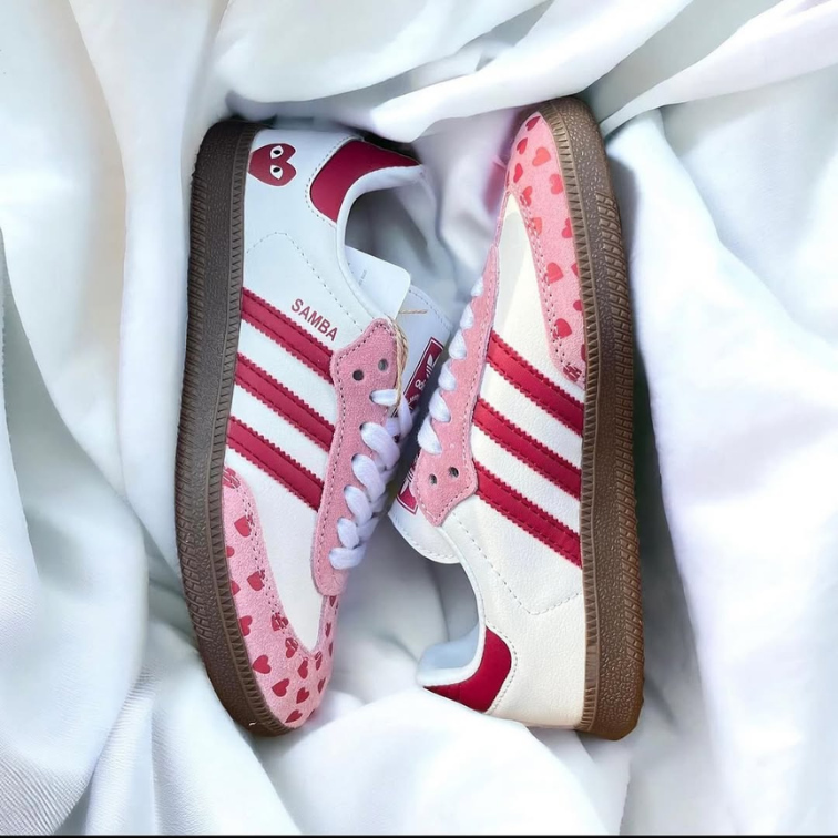 Adidas Samba CDG Heart Edition Sneakers — front view — Leona BD