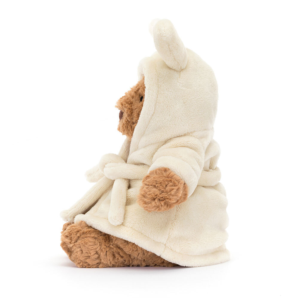 Bathrobe Teddy Bear Soft Toy - side view - Leona BD