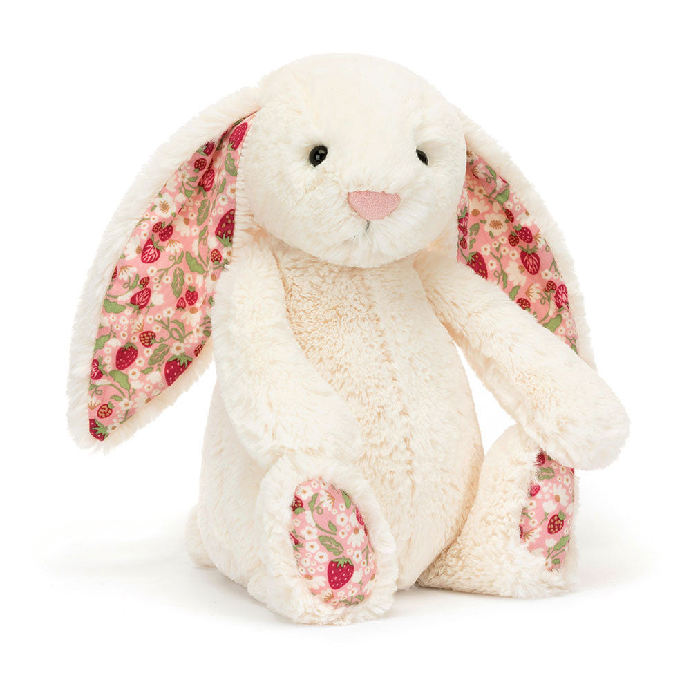 Blossom Cream Bunny Berry — ivory floral-eared premium bunny plushie from Leona Bangladesh
